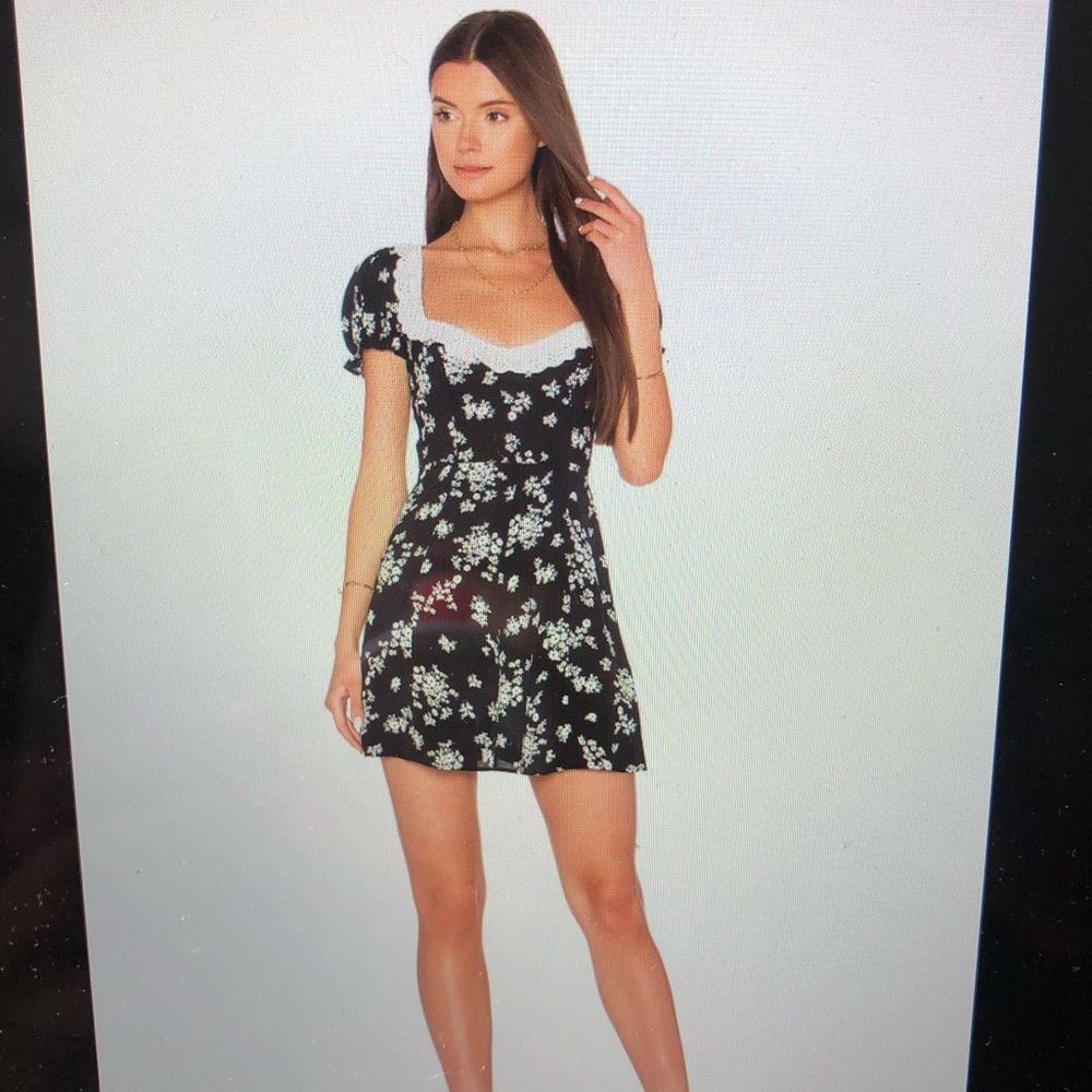 For love & lemons dulce sundress black floral